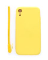  Evelatus Apple iPhone XR Soft Touch Silicone Case with Strap Yellow 
