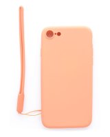  Evelatus Apple iPhone 7/8 Soft Touch Silicone Case with Strap Pink 