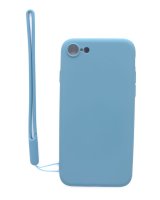  Evelatus Apple iPhone 7/8 Soft Touch Silicone Case with Strap Blue 