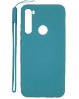  Evelatus Xiaomi Xiaomi Redmi Note 8 / Redmi Note 8 2021 Soft Touch Silicone Case with Strap Blue 