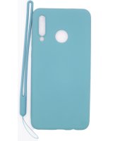  Evelatus Huawei P30 Lite Soft Touch Silicone Case with Strap Blue 