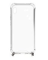  Evelatus Samsung Galaxy A10 Silicone Transparent with Necklace TPU Strap Gold 