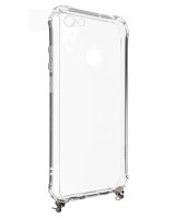  Evelatus Apple iPhone 6/6S Silicone Transparent with Necklace TPU Strap Silver 