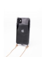  Evelatus Apple iPhone 11 Pro Silicone Transparent with Necklace TPU Strap Gold 