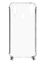  Evelatus Huawei P30 Lite Silicone Transparent with Necklace TPU Strap Silver 