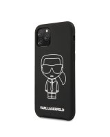  Karl Lagerfeld Apple iPhone 11 Pro Silicone Ikonik White Outline Black 