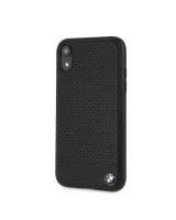  BMW Apple iPhone XR Perforated Leather Hardcase Black 