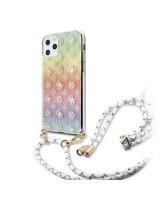 Guess Apple iPhone 11 Pro Iridescent HC Cord Peony Electroplated Multi Color 