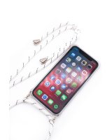  Evelatus Samsung A10s Case with rope White Stripes Transparent 