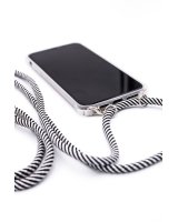  Evelatus Samsung A10s Case with rope Black Stripes Transparent 