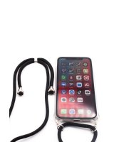  Evelatus Samsung A40 Case with rope Black Transparent 