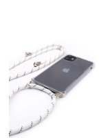  Evelatus Samsung A40 Case with rope White Stripes Transparent 