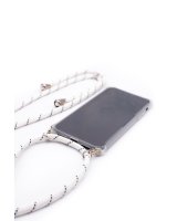  Evelatus Samsung A50 Case with rope White Stripes Transparent 