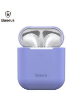 Baseus Apple Silica Series Ultra-thin Silicone Protector Case for Airpods 1 / 2 Violet 