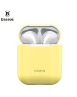  Baseus Apple Silica Series Ultra-thin Silicone Protector Case for Airpods 1 / 2 Yellow 