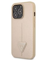  Guess Apple iPhone 13 Pro Saffiano Triangle Case Beige 