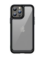  iLike Apple iPhone 12 Pro Space Case hard cover with a gel frame Transparent Black 