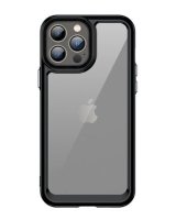  iLike Apple iPhone 13 Pro Max Hard Cover with Gel Frame Transparent Black 