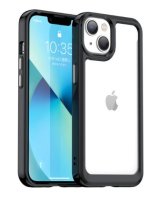  iLike Apple iPhone 14 hard cover with a gel frame Transparent Black 
