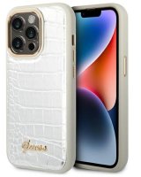  Guess Apple iPhone 14 Pro 6.1 hardcase Croco Collection Silver 