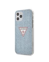  Guess iPhone 12 Pro Max PC/TPU Denim Triangle Cover Light Blue 
