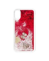  Guess Apple iPhone X/XS Glitter Hearts Case Rapsberry 