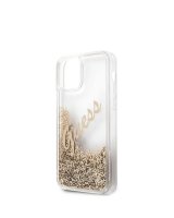  Guess Apple iPhone 12 Mini 5.4'' Liquid Glitter Vintage Cover Gold 