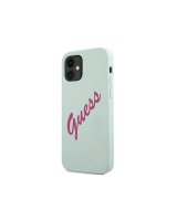  Guess Apple iPhone 12 Mini 5.4'' Vintage Fuschia Script Cover Blue 