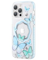  Kingxbar Apple iPhone 14 Pro MagSafe Butterfly Series magnetic case Blue 