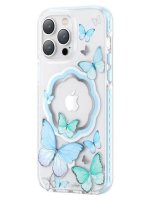  Kingxbar Apple iPhone 14 Pro Max MagSafe Butterfly Series magnetic case Blue 