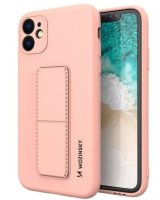 Wozinsky Apple iPhone 12 Kickstand Case silicone case with stand Pink 