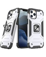  Wozinsky Apple iPhone 13 Ring Armor Case Kickstand Tough Rugged Cover Silver 