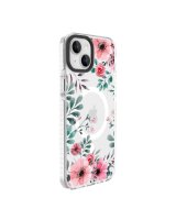  Evelatus Apple iPhone 15 PC+TPU With MagSafe Customized Print Flower Transparent 