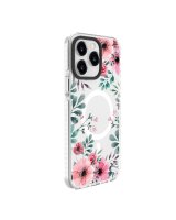  Evelatus Apple iPhone 15 Pro Max PC+TPU With MagSafe Customized Print Flower Transparent 