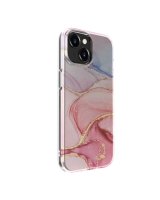  Evelatus Apple iPhone 15 Plus PC Customized Print Design Marble Pink 