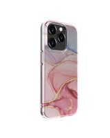  Evelatus Apple iPhone 15 Pro PC Customized Print Design Marble Pink 