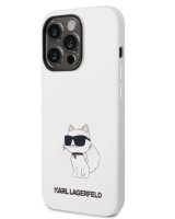  Karl Lagerfeld Apple iPhone 14 Pro Liquid Silicone Choupette NFT Case White 