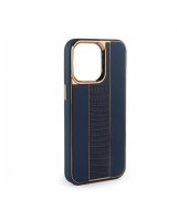  iLike Apple iPhone 14 Leather Case Customized Midnight Blue 