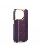  iLike Apple iPhone 15 Leather Case Customized Plum 