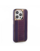  iLike Apple iPhone 15 Pro Leather Case Customized Plum 