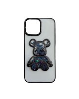  iLike Apple iPhone 13 Silicone Case Print Desire Bear Black 