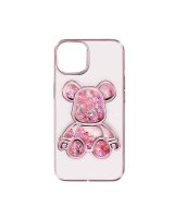  iLike Apple iPhone 14 Silicone Case Print Desire Bear Pink 