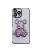  iLike Apple iPhone 14 Pro Silicone Case Print Desire Bear Purple 