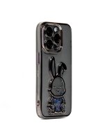  iLike Apple iPhone 13 Pro Silicone Case Print Desire Rabbit Black 