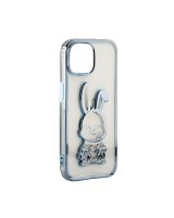 iLike Apple iPhone 15 Pro Silicone Case Print Desire Rabbit Blue 