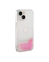  iLike Apple iPhone 14 Silicone Case Water Glitter Pink 
