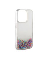  iLike Apple iPhone 14 Silicone Case Water Glitter Rainbow 