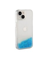  iLike Apple iPhone 15 Plus Silicone Case Water Glitter Blue 