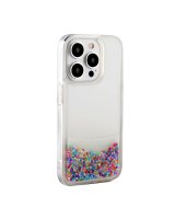  iLike Apple iPhone 15 Pro Silicone Case Water Glitter Rainbow 