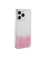  iLike Apple iPhone 15 Pro Max Silicone Case Water Glitter Pink 